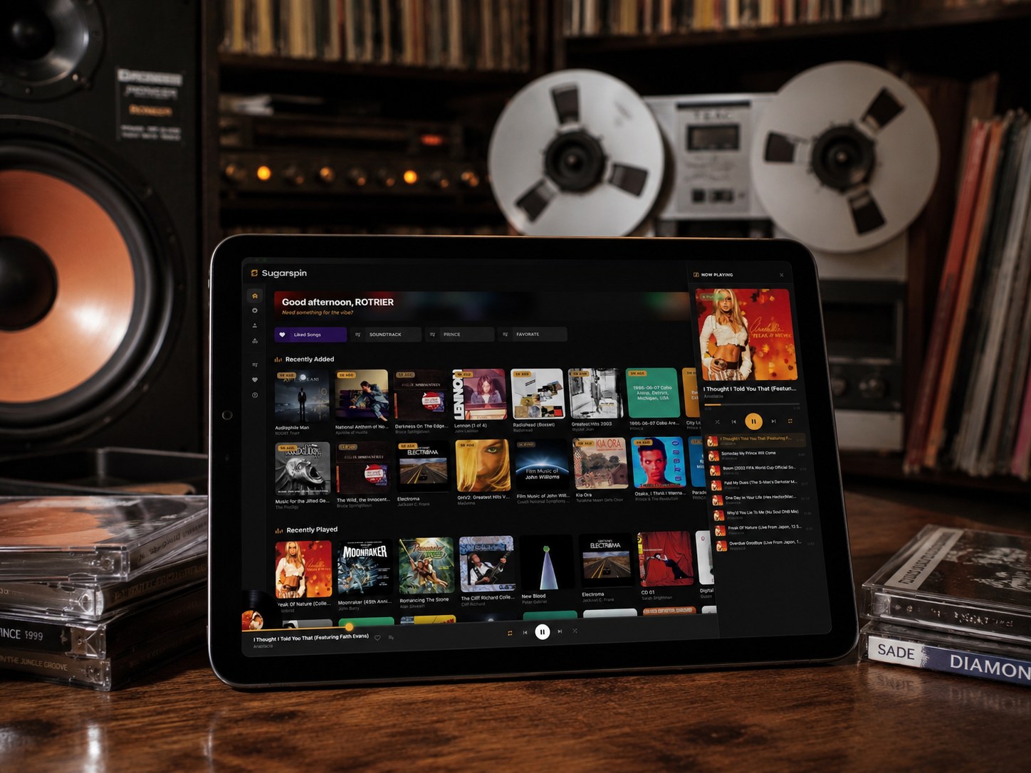 SugarSpin playlist view